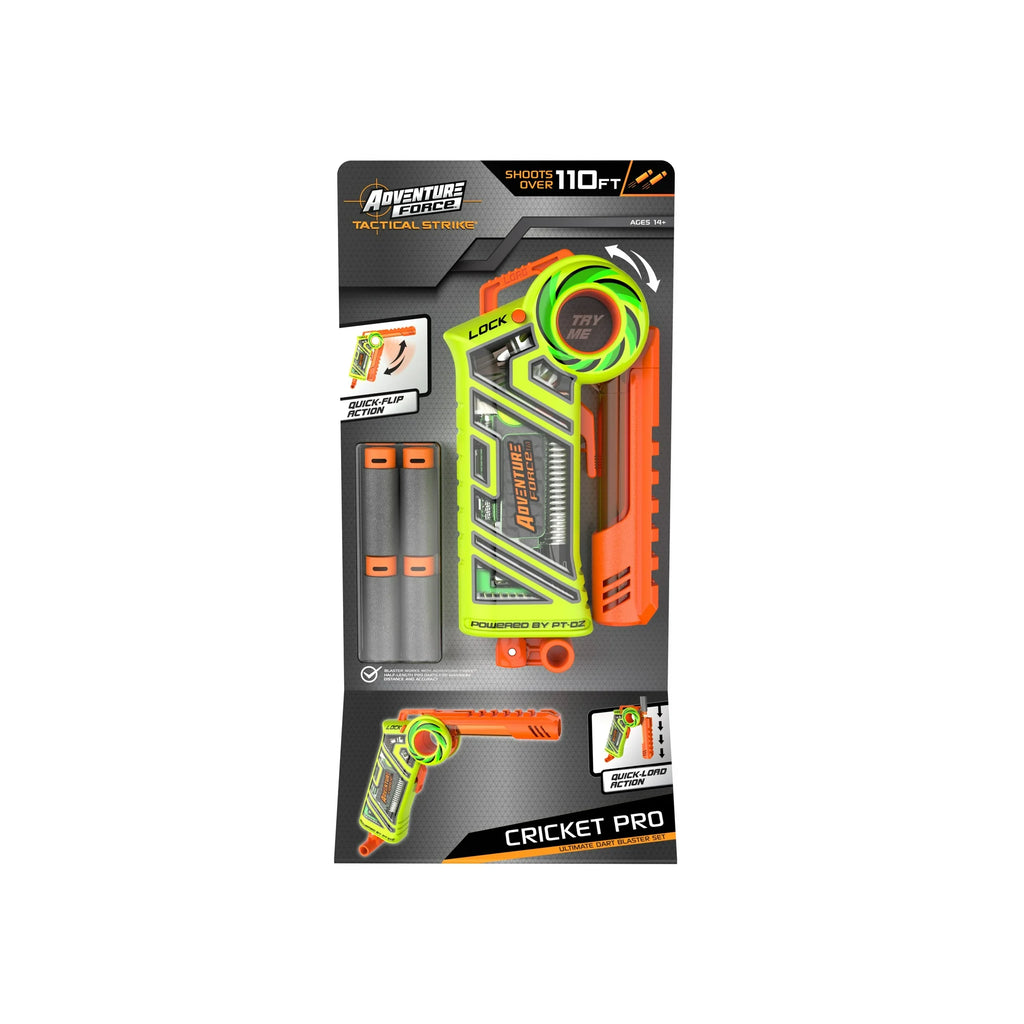 DART ZONE - Adventure Force Tactical Strike Cricket Pro Half-Length Quick-Flip Pro Dart Blaster