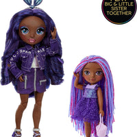 RAINBOW HIGH Littles -Indigo Bailey, Purple 5.5" Posable Small Doll with Purse, Magical Pet Fox