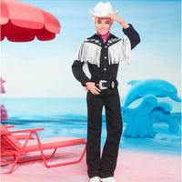 Barbie - Barbie the Movie Collectible Ken WESTERN Doll Wearing Black Outfit with White Fringe, Cowboy Hat and Boots with Pink Bandana - on clearance