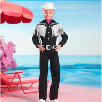 Barbie - Barbie the Movie Collectible Ken WESTERN Doll Wearing Black Outfit with White Fringe, Cowboy Hat and Boots with Pink Bandana - on clearance