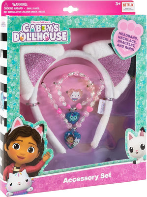 Gabby's Dollhouse -  Luv Her Headband Accessory set for Girls - (Includes Headband, Necklace, Dress Up Bracelet and Ring)