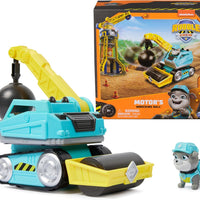 Rubble & Crew - Motor’s Wrecking Ball Toy Truck with Action Figure and Movable Construction Toys