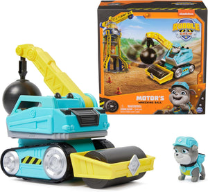 Rubble & Crew - Motor’s Wrecking Ball Toy Truck with Action Figure and Movable Construction Toys