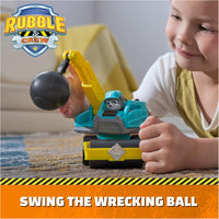 Rubble & Crew - Motor’s Wrecking Ball Toy Truck with Action Figure and Movable Construction Toys