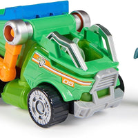 Paw Patrol -The Mighty Movie, Toy Garbage Truck Recycler with Rocky Mighty Pups Action Figure, Lights and Sounds - ON CLEARANCE