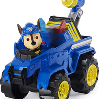 Paw Patrol - Dino Rescue - Chase's Deluxe Rev Up Vehicle with Mystery Dinosar Figure