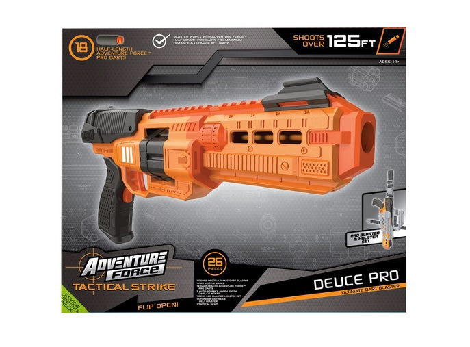 DART ZONE - ADVENTURE FORCE - Tactical Strike DEUCE PRO Ultimate Dart  Blaster - Shoots up to 125 Feet - Works with Adventure Force Pro Darts