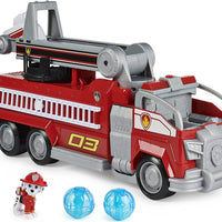 Paw Patrol -  MOVIE - Marshall’s Transforming Movie City Fire Truck with Extending Ladder, Lights, Sounds and Action Figure - On clearance