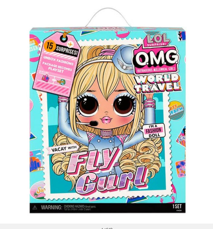 L.O.L LOL Surprise - OMG Travel doll - FLY GURL  with 15 + surprises - on clearance